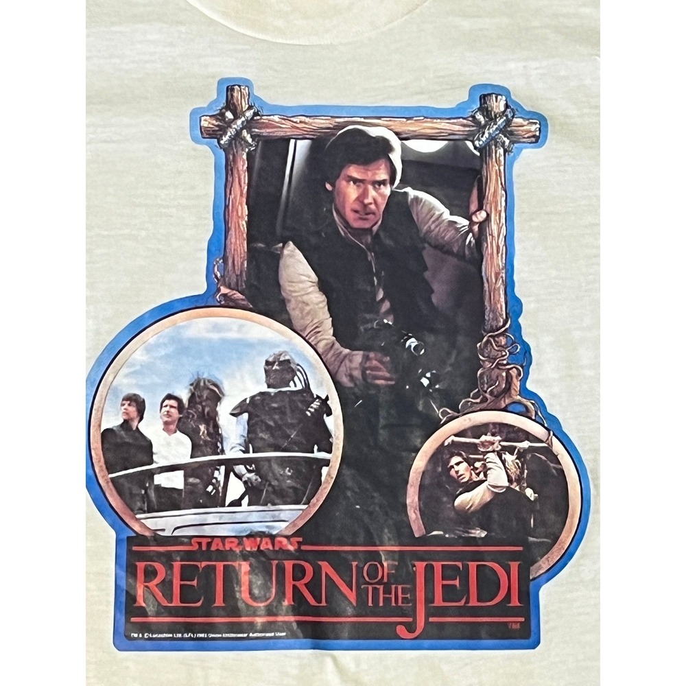 Vintage 1983 Star Wars Shrunken Tee Return of the Jedi Shirt Retro Kidcore - Picture 7 of 11